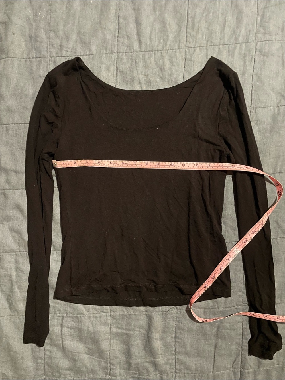 Final Touch Black Long-Sleeve Scoop Neck 🖤- small